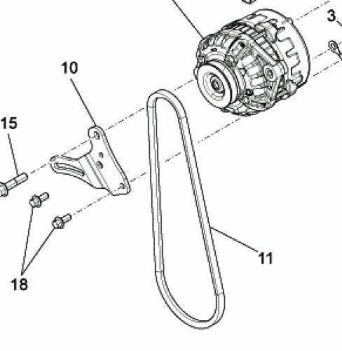 V-belt alternator